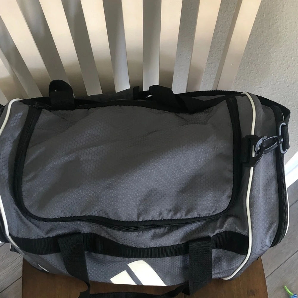 Adidas Defender IV Black and Gray Duffel Bag